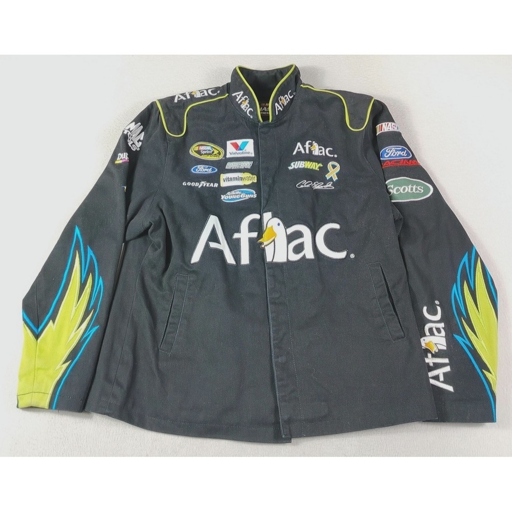Roush Fenway Racing Jacket Mens XL Black NASCAR Auto Racing Carl‎ Edwards Chase